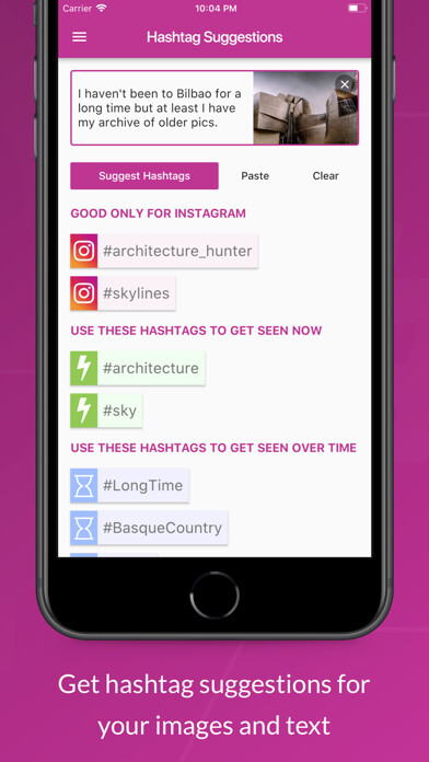 Emulate iPhone app RiteTag Hashtag Generator using MyAndroid