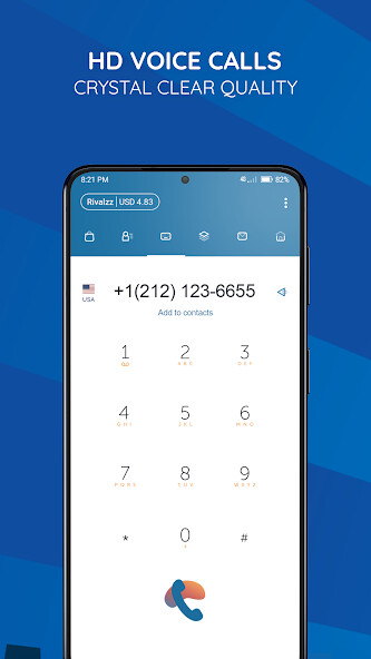 Run android online APK Rivalzz-Text  Call 2nd Number from MyAndroid or emulate Rivalzz-Text  Call 2nd Number using MyAndroid