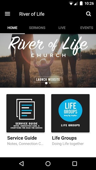 Emulate iPhone app River of Life Cold Spring using MyAndroid Emulate iPhone app River of Life Cold Spring using MyAndroid