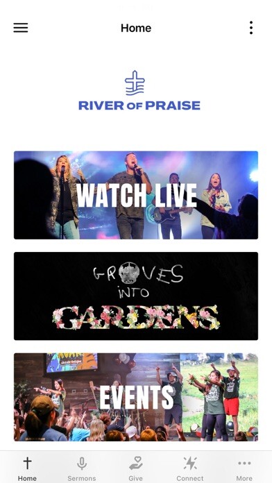 Emulate iPhone app River of Praise Tomball using MyAndroid
