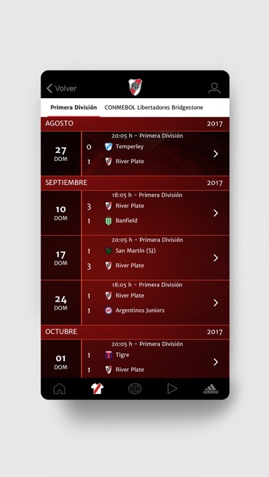 Emulate iPhone app River Plate Oficial using MyAndroid