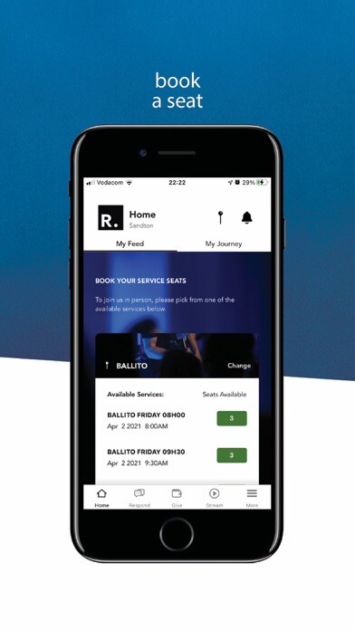 Emulate iPhone app Rivers Church App using MyAndroid