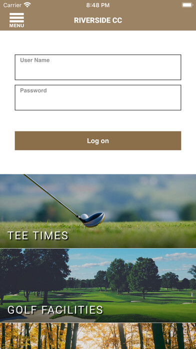 Emulate iPhone app Riverside Country Club Bozeman using MyAndroid