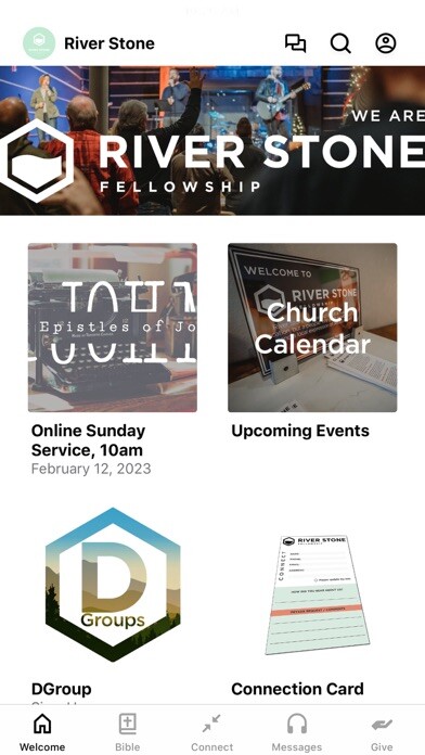Emulate iPhone app River Stone Fellowship using MyAndroid