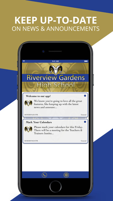 Emulate iPhone app Riverview Gardens High School using MyAndroid