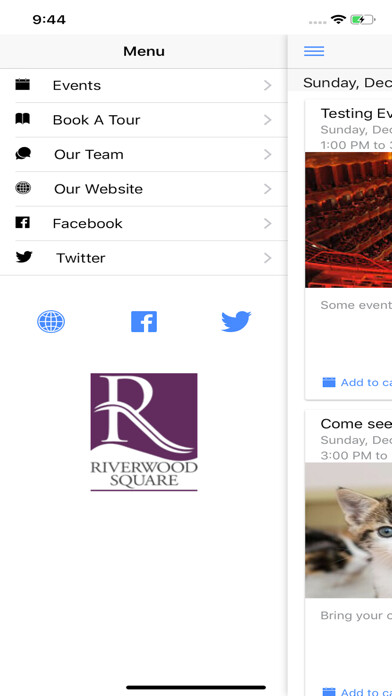 Emulate iPhone app Riverwood Square using MyAndroid