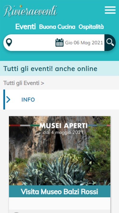 Emulate iPhone app Riviera Eventi using MyAndroid Emulate iPhone app Riviera Eventi using MyAndroid