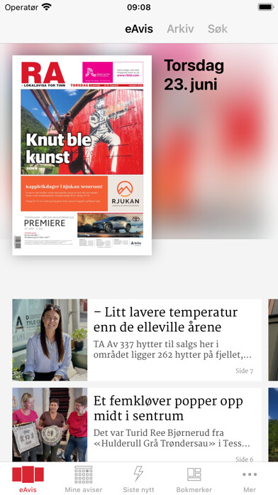 Emulate iPhone app Rjukan Arbeiderblad eAvis using MyAndroid
