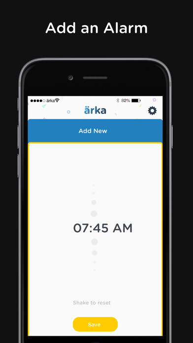 Emulate iPhone app Ärka Alarm Clock using MyAndroid
