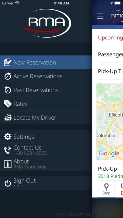 Emulate iPhone app RMA Limo using MyAndroid