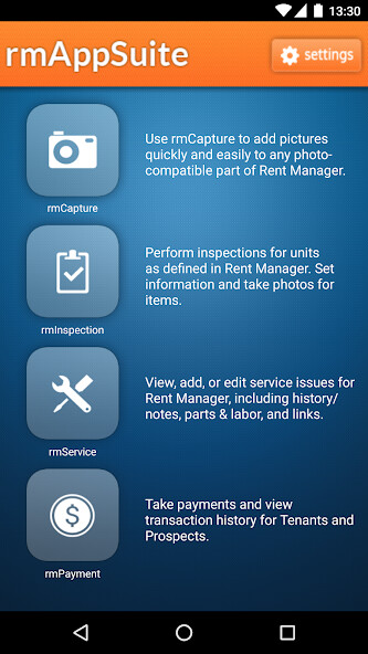 Run android online APK rmAppSuite from MyAndroid or emulate rmAppSuite using MyAndroid