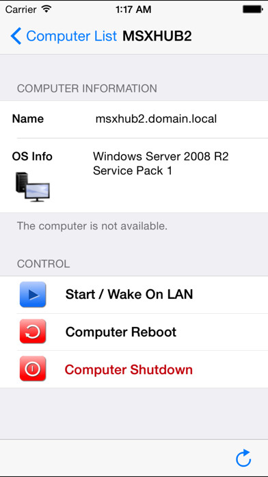 Emulate iPhone app RMSRV Reboot using MyAndroid