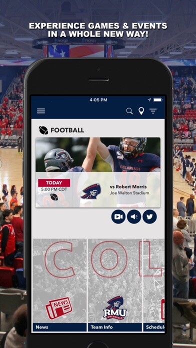 Emulate iPhone app RMU Athletics Gameday using MyAndroid Emulate iPhone app RMU Athletics Gameday using MyAndroid