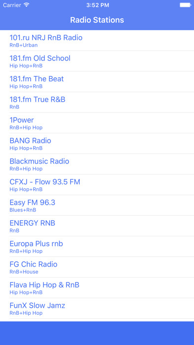 Emulate iPhone app RnB Radio FM - Streaming and listen live to online hip hop, r’n’b and rap beat music from radio station all over the world with the best audio player using MyAndroid Emulate iPhone app RnB Radio FM - Streaming and listen live to online hip hop, r’n’b and rap beat music from radio station all over the world with the best audio player using MyAndroid