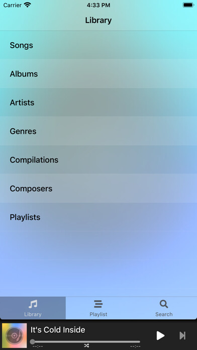 Emulate iPhone app Roadtrip Music Player using MyAndroid