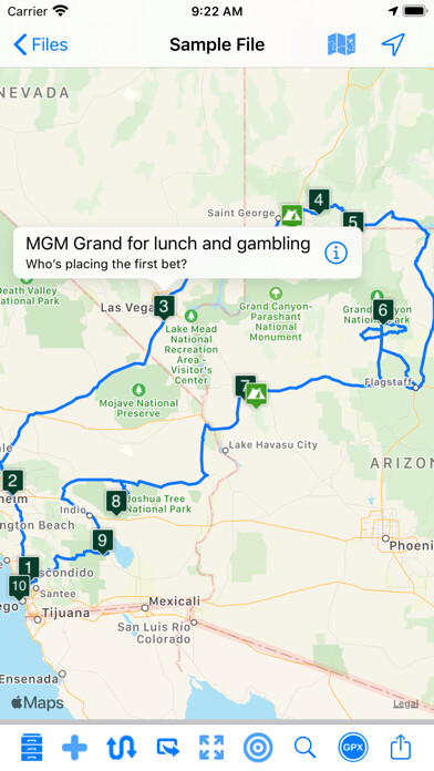 Emulate iPhone app Road Trip Planner Viewer using MyAndroid Emulate iPhone app Road Trip Planner Viewer using MyAndroid