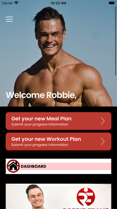 Emulate iPhone app Robbie Frame Fitness using MyAndroid