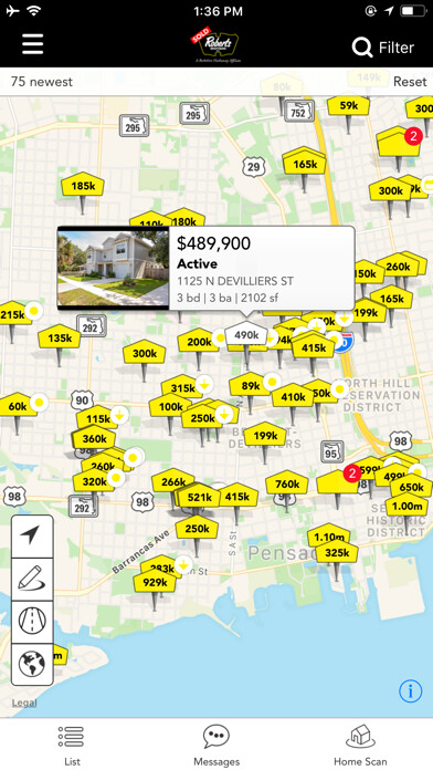 Emulate iPhone app Roberts Brothers Realtors using MyAndroid