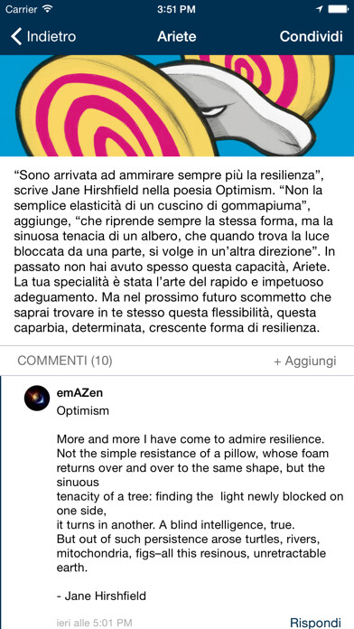 Emulate iPhone app ROB - L’oroscopo di Rob Brezsny using MyAndroid