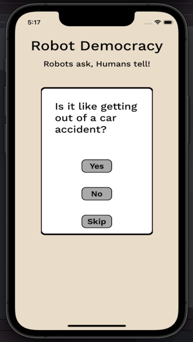 Emulate iPhone app Robot Democracy using MyAndroid Emulate iPhone app Robot Democracy using MyAndroid