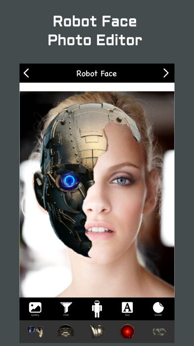 Emulate iPhone app Robot Face Photo Editor using MyAndroid Emulate iPhone app Robot Face Photo Editor using MyAndroid