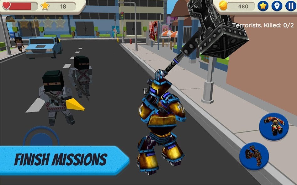 Emulate iPhone app Robot Hero: City Simulator 3D using MyAndroid Emulate iPhone app Robot Hero: City Simulator 3D using MyAndroid