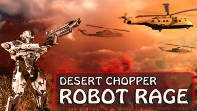 Emulate iPhone app Robot Rage Desert Chopper - Whirly Blade Bot Fire Attack 2016 using MyAndroid