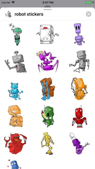 Emulate iPhone app Robots emoji - smiley stickers using MyAndroid Emulate iPhone app Robots emoji - smiley stickers using MyAndroid