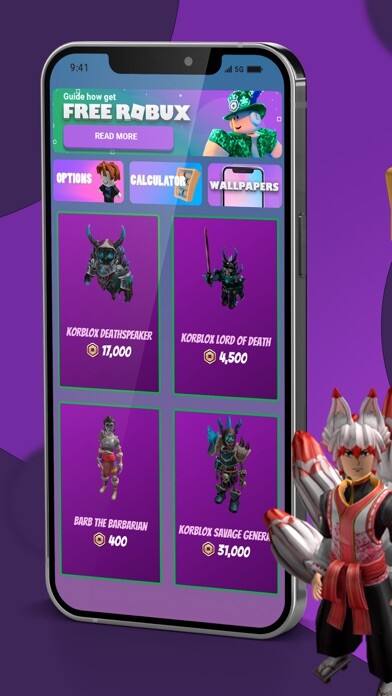 Emulate iPhone app Robux & Codes: Skins Roblox using MyAndroid