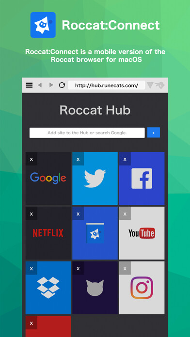 Emulate iPhone app Roccat:Connect - Web Browser using MyAndroid Emulate iPhone app Roccat:Connect - Web Browser using MyAndroid