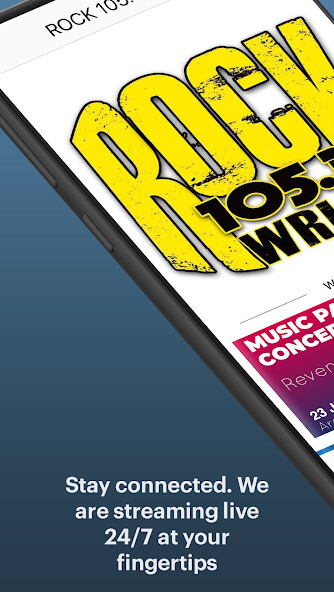 Emulate iPhone app ROCK 105.3 WRLO using MyAndroid