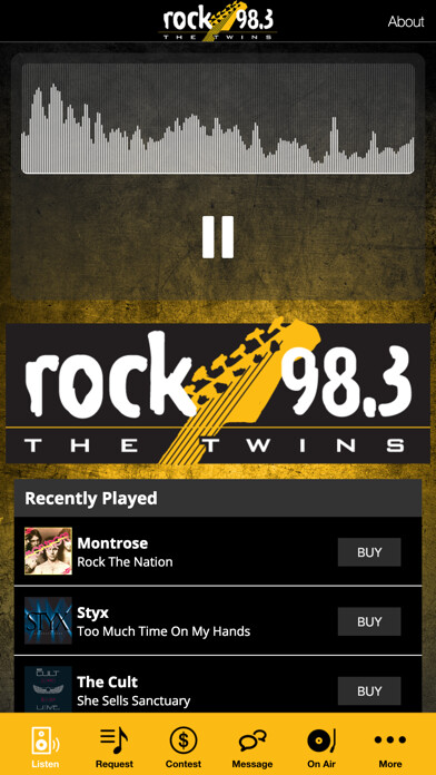 Emulate iPhone app Rock 98.3 The Twins using MyAndroid Emulate iPhone app Rock 98.3 The Twins using MyAndroid