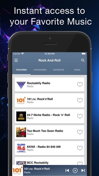 Emulate iPhone app Rock And Roll - Rock Music using MyAndroid