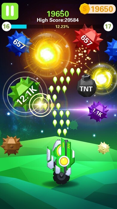 Emulate iPhone app Rock Blast using MyAndroid