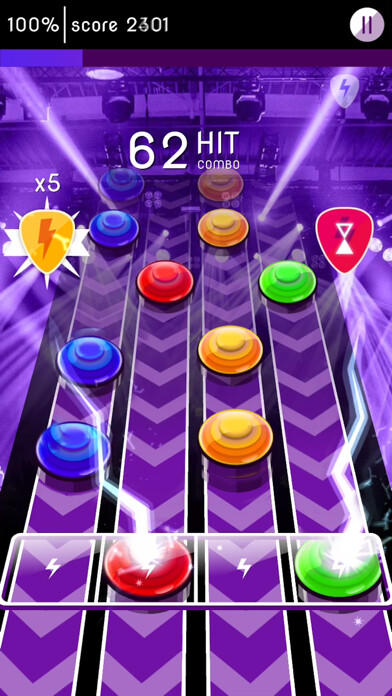 Emulate iPhone app Rock Challenge Electric Guitar using MyAndroid