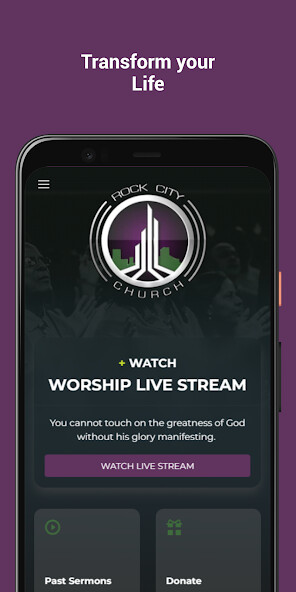 Emulate iPhone app Rock City Church. using MyAndroid Emulate iPhone app Rock City Church. using MyAndroid