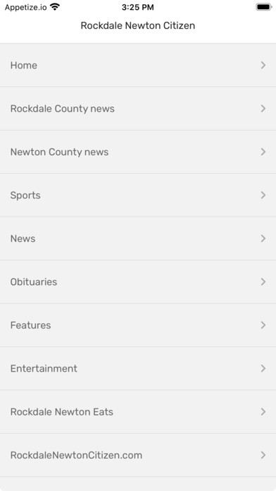 Emulate iPhone app Rockdale Newton Citizen using MyAndroid Emulate iPhone app Rockdale Newton Citizen using MyAndroid