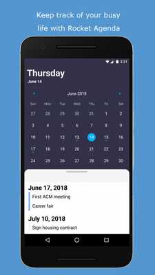 Emulate Android APK Rocket Agenda: Simple planner app for students