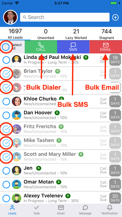 Emulate iPhone app Rocket Agents CRM using MyAndroid