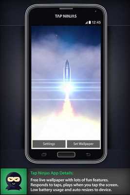 Emulate Android APK Rocket Shuttle Launch LWP
