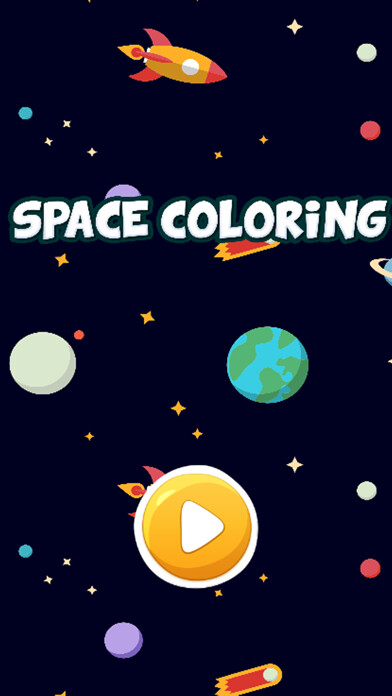 Emulate iPhone app Rocket space coloring book for kids games using MyAndroid