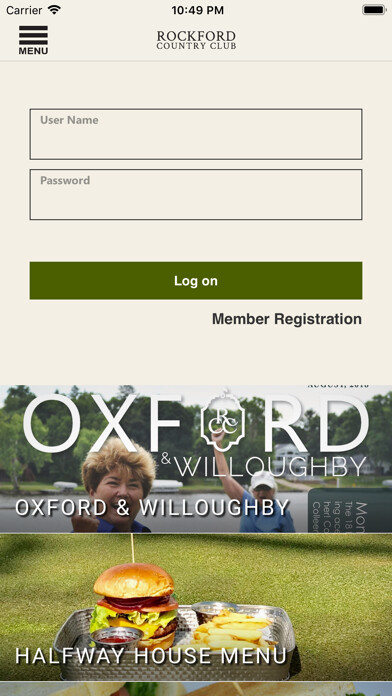 Emulate iPhone app Rockford Country Club using MyAndroid Emulate iPhone app Rockford Country Club using MyAndroid