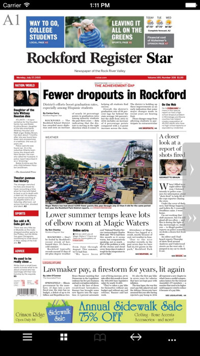 Emulate iPhone app Rockford Register Star Print using MyAndroid Emulate iPhone app Rockford Register Star Print using MyAndroid