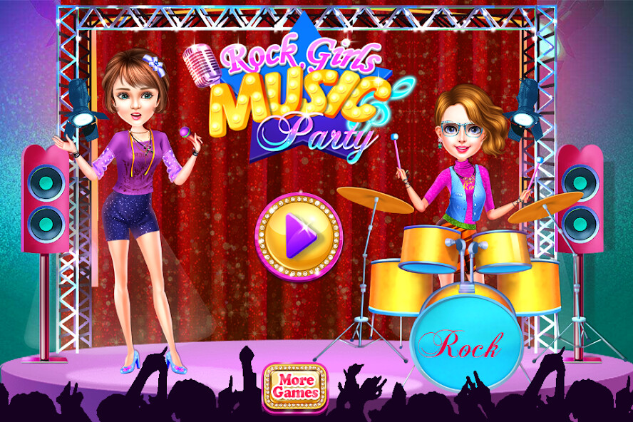 Run android online APK Rock girls music party from MyAndroid or emulate Rock girls music party using MyAndroid