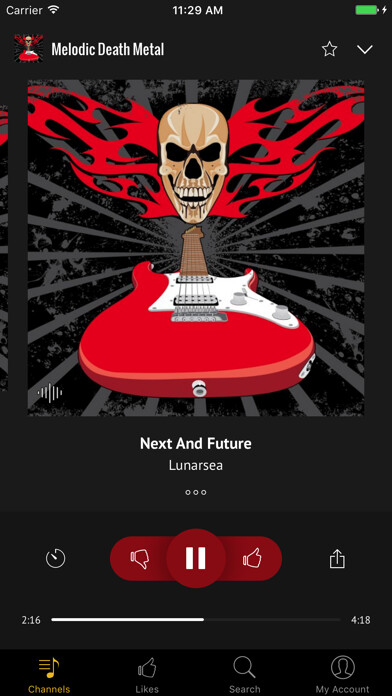 Emulate iPhone app Rock Radio - Curated Music using MyAndroid Emulate iPhone app Rock Radio - Curated Music using MyAndroid