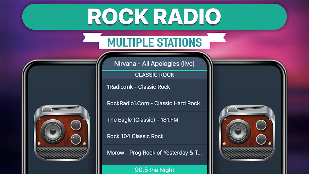 Run android online APK Rock Radio Favorites from MyAndroid or emulate Rock Radio Favorites using MyAndroid