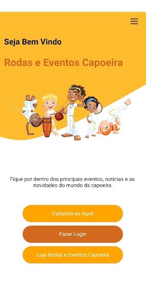Run android online APK Rodas e Eventos Capoeira from MyAndroid or emulate Rodas e Eventos Capoeira using MyAndroid