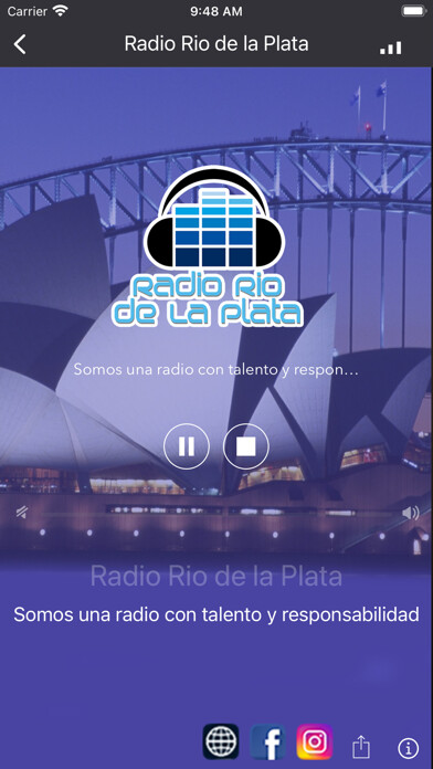 Emulate iPhone app Río de la Plata Radio using MyAndroid Emulate iPhone app Río de la Plata Radio using MyAndroid