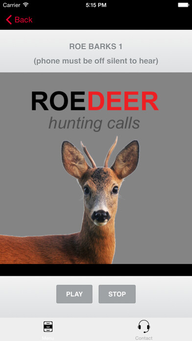 Emulate iPhone app Roe Deer Calls for Deer Hunting using MyAndroid Emulate iPhone app Roe Deer Calls for Deer Hunting using MyAndroid