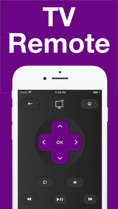Emulate iPhone app Rokumotee : tv remote control using MyAndroid